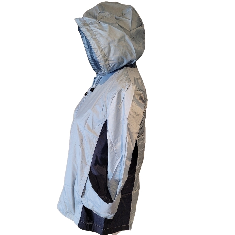 Vintage Rain Jacket Simply Basic lightweight blue size medium 10-12